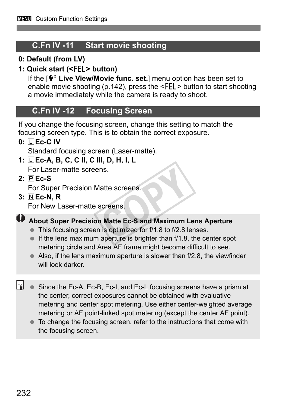 Cop y | Canon EOS 1D User Manual | Page 232 / 276