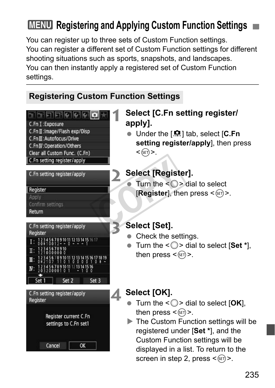 Cop y | Canon EOS 1D User Manual | Page 235 / 276