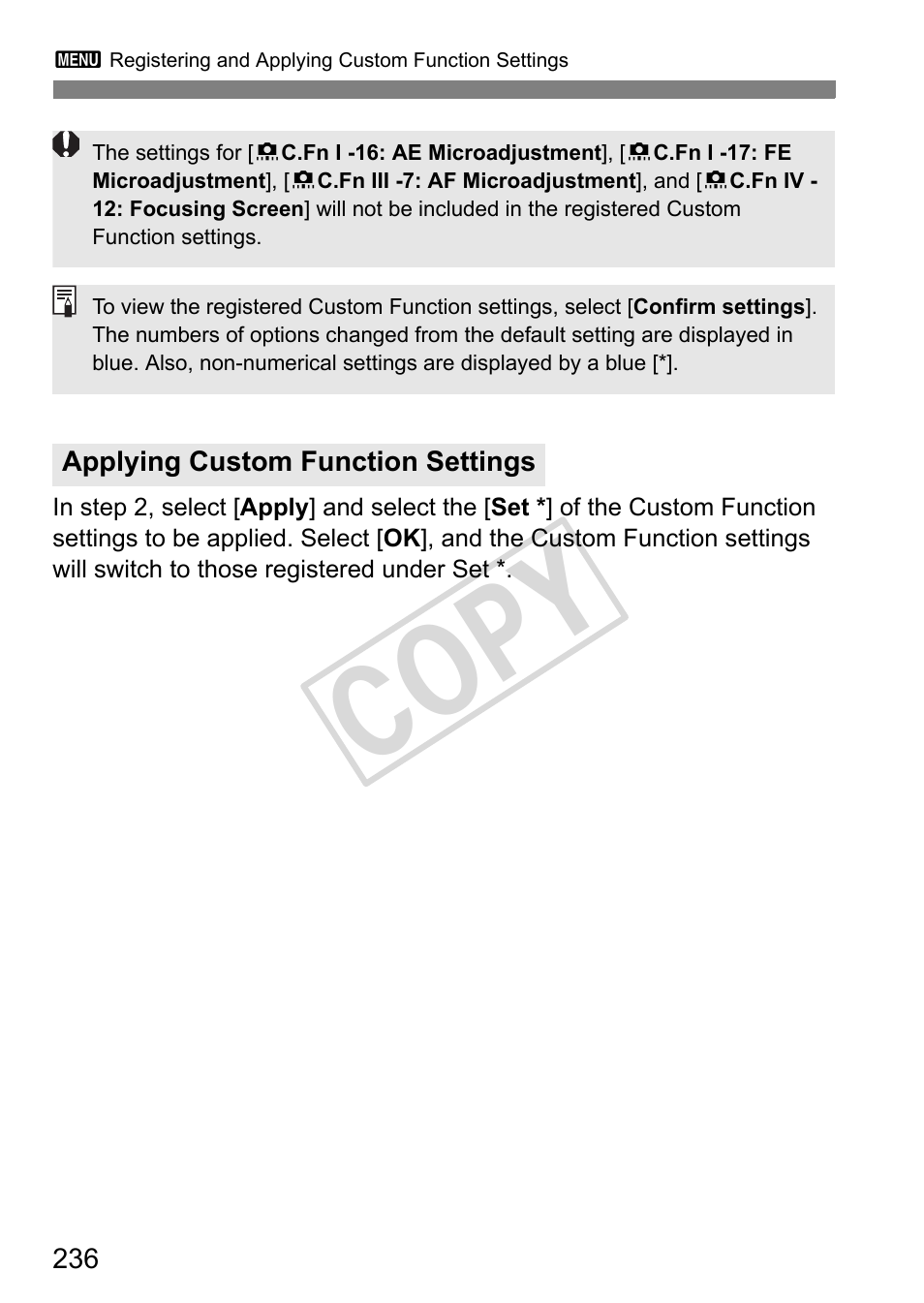 Cop y | Canon EOS 1D User Manual | Page 236 / 276
