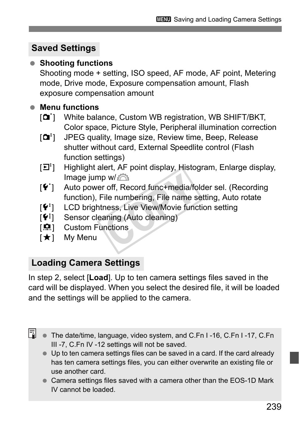Cop y | Canon EOS 1D User Manual | Page 239 / 276