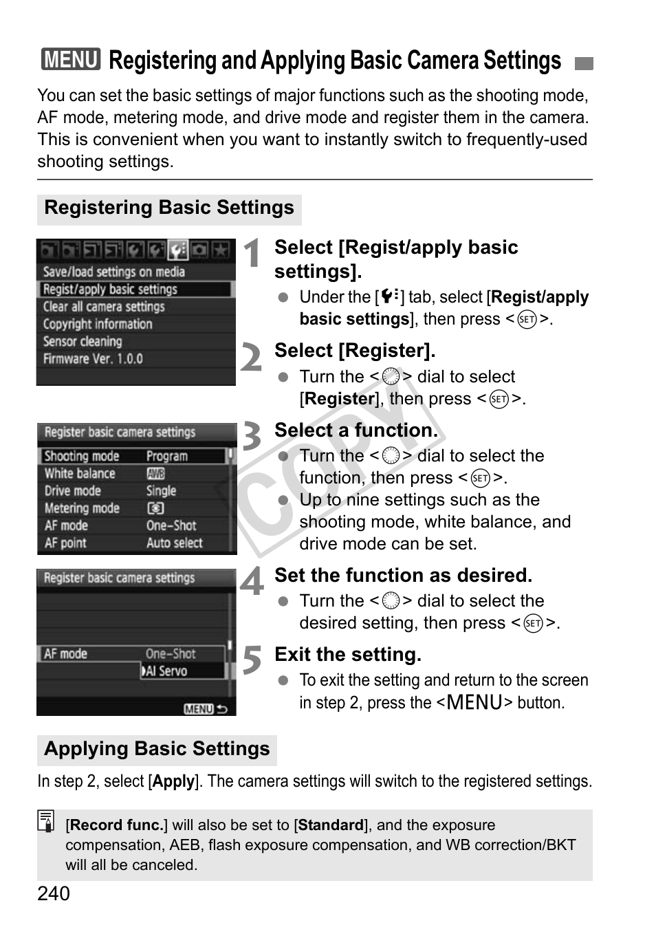 Cop y | Canon EOS 1D User Manual | Page 240 / 276