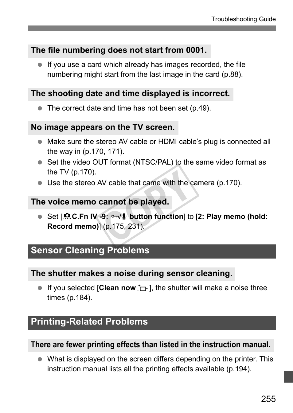 Cop y | Canon EOS 1D User Manual | Page 255 / 276