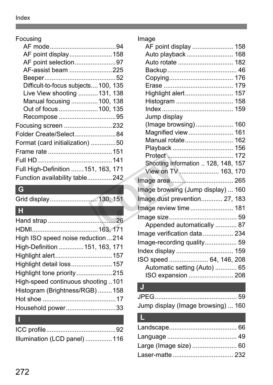 Cop y | Canon EOS 1D User Manual | Page 272 / 276