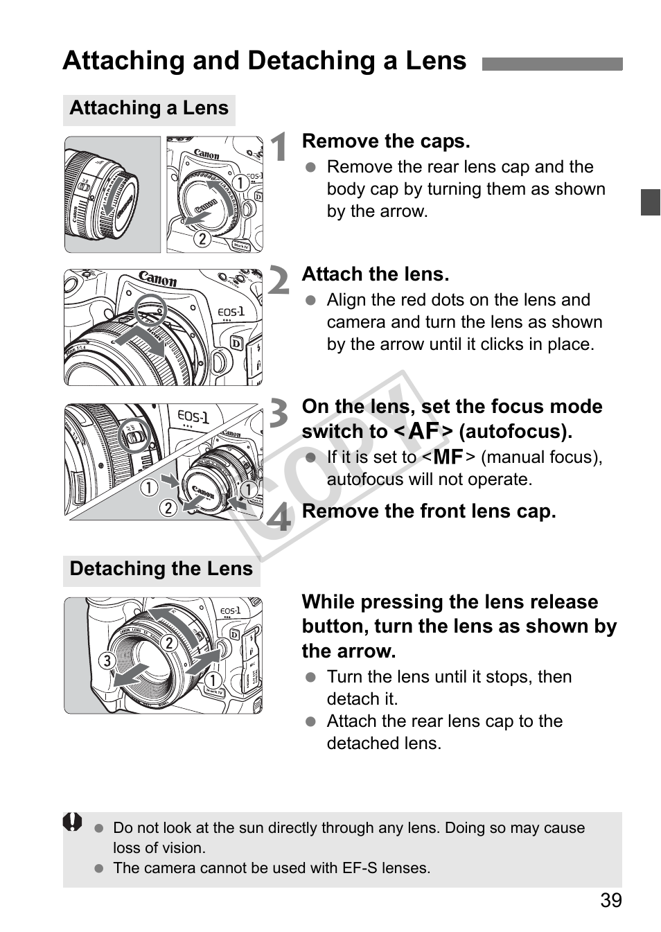 Cop y | Canon EOS 1D User Manual | Page 39 / 276