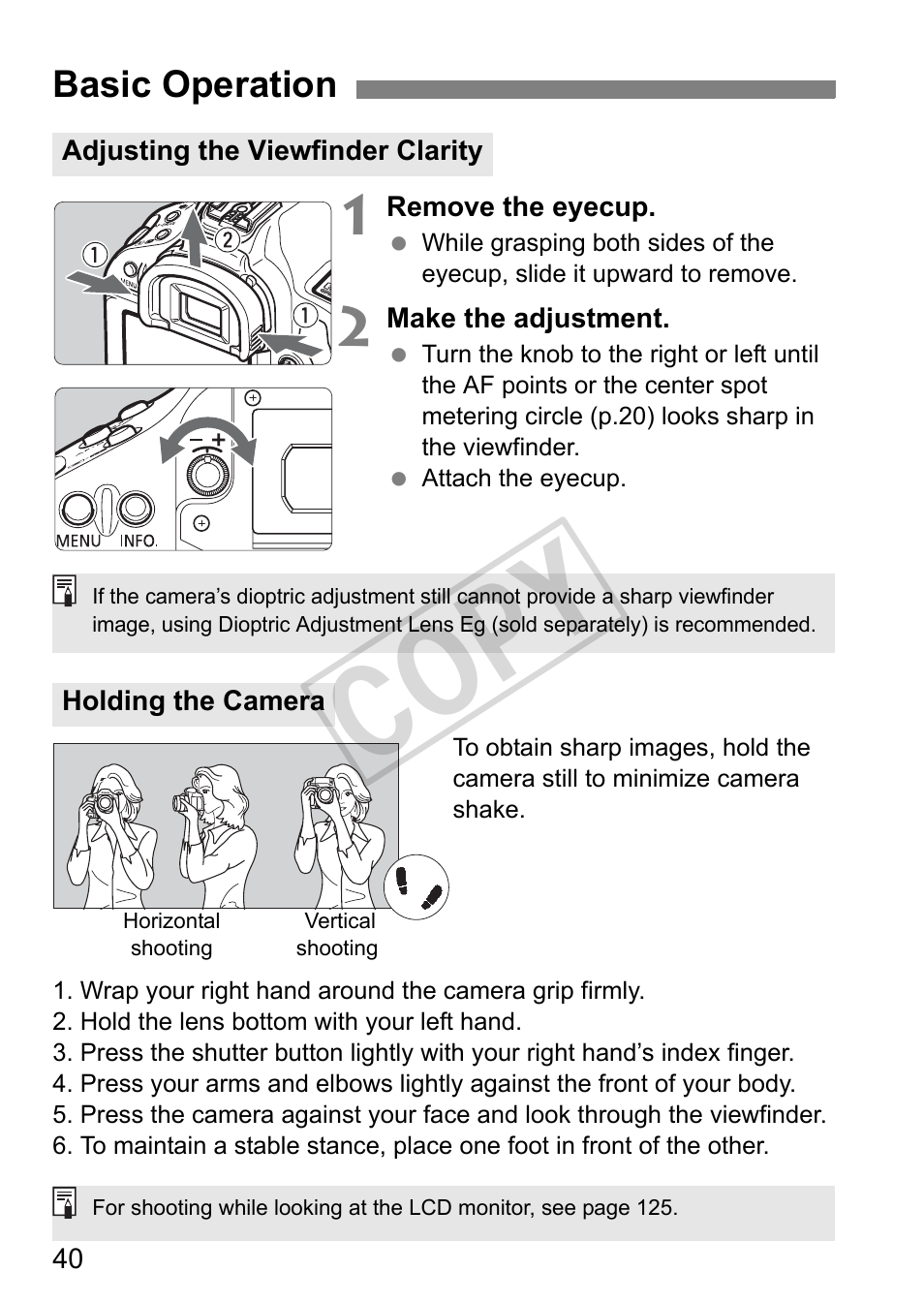 Cop y | Canon EOS 1D User Manual | Page 40 / 276