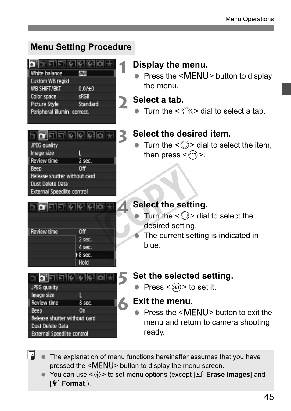 Cop y | Canon EOS 1D User Manual | Page 45 / 276