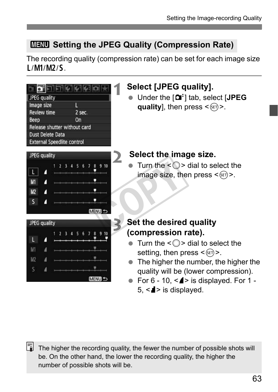 Cop y | Canon EOS 1D User Manual | Page 63 / 276