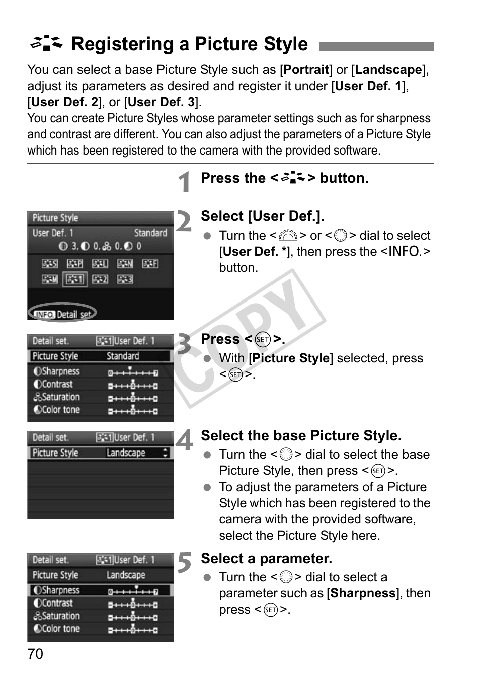 Cop y | Canon EOS 1D User Manual | Page 70 / 276
