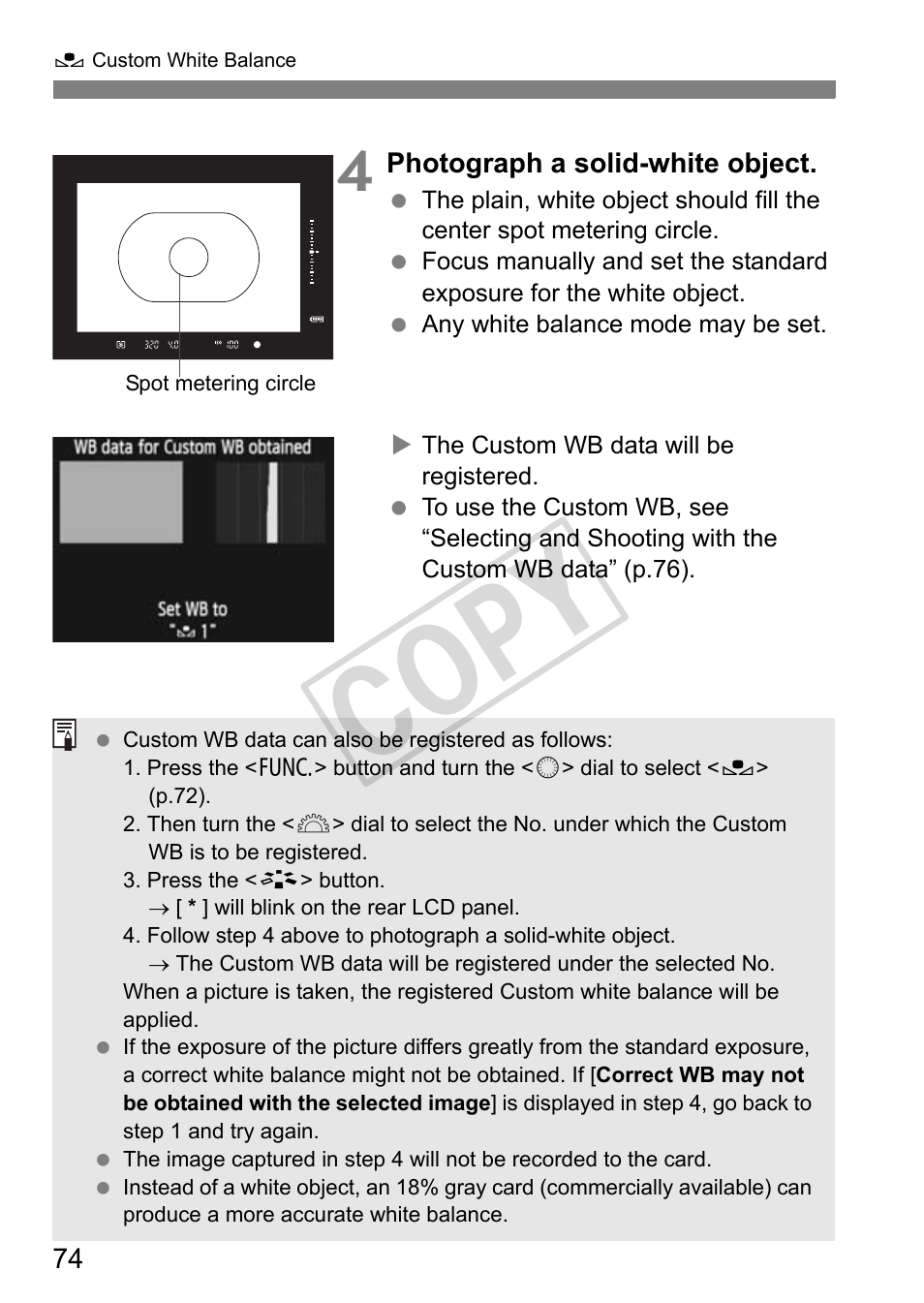 Cop y | Canon EOS 1D User Manual | Page 74 / 276