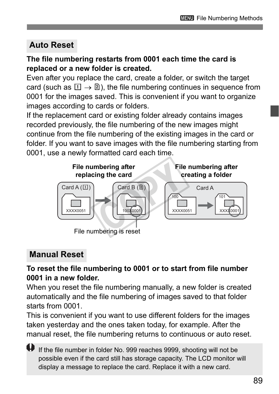 Cop y | Canon EOS 1D User Manual | Page 89 / 276