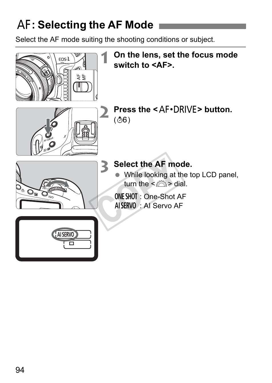Cop y | Canon EOS 1D User Manual | Page 94 / 276