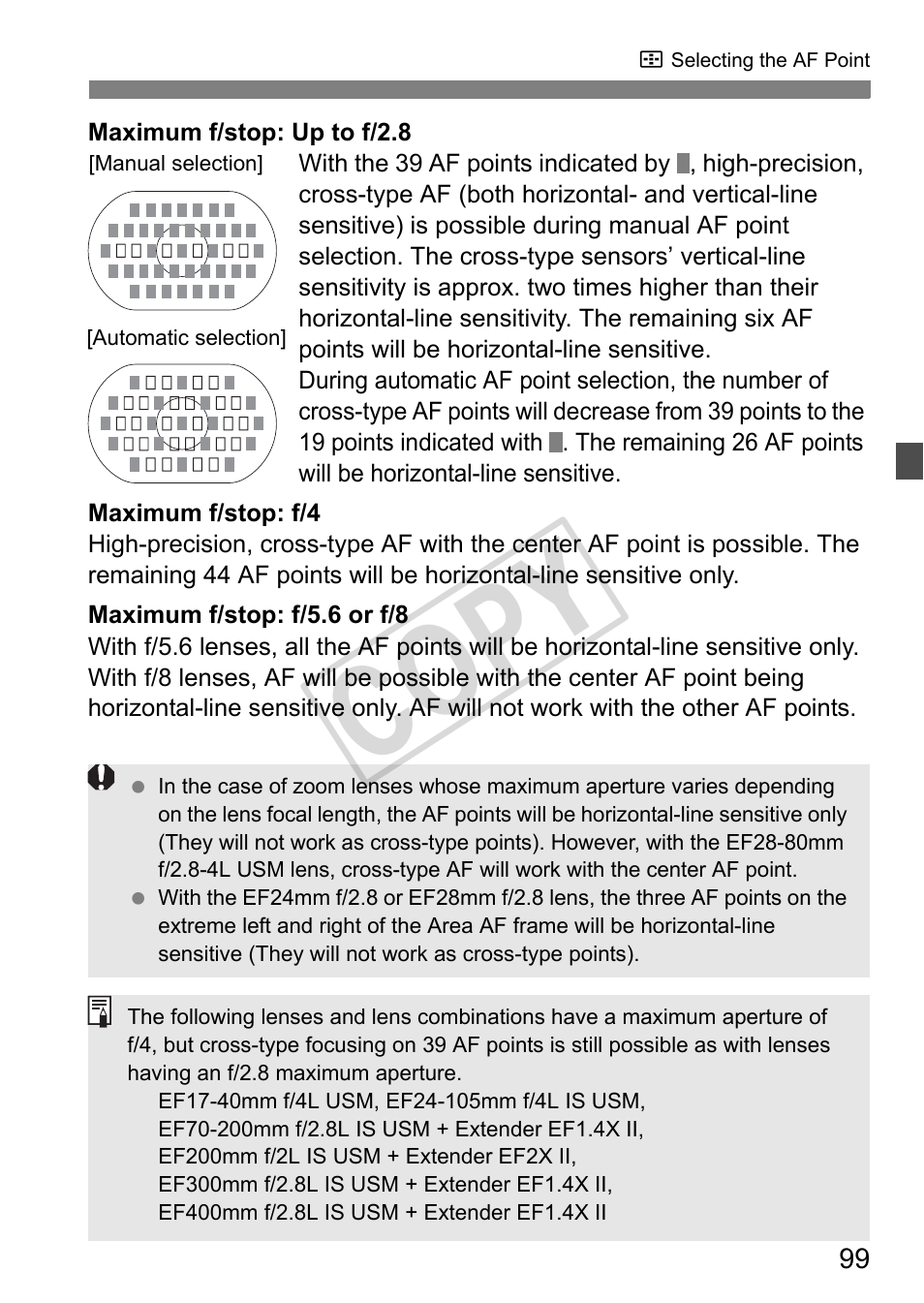 Cop y | Canon EOS 1D User Manual | Page 99 / 276