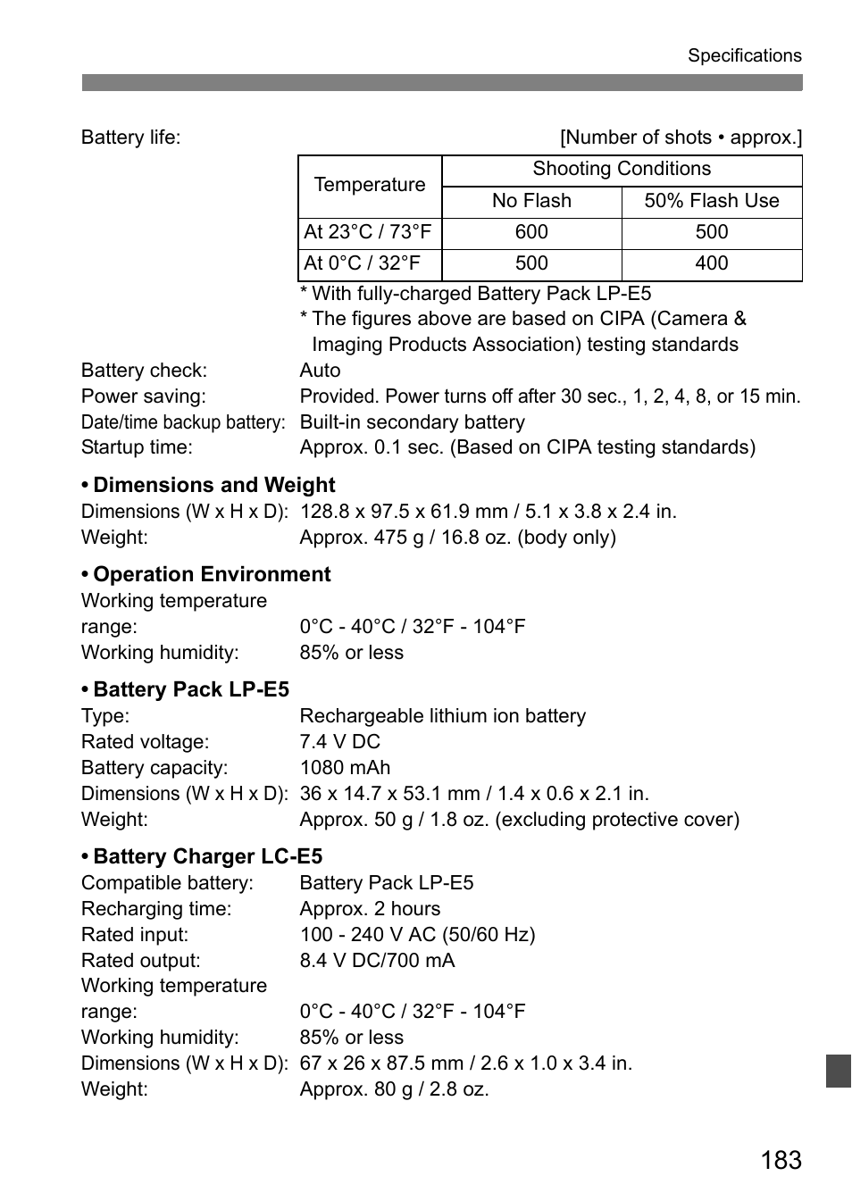 Canon EOS 450D User Manual | Page 183 / 196