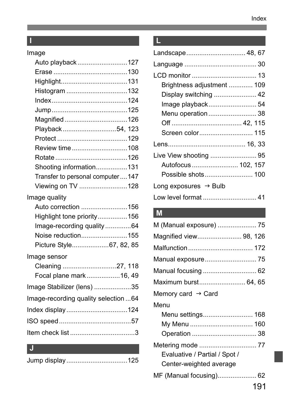 Canon EOS 450D User Manual | Page 191 / 196