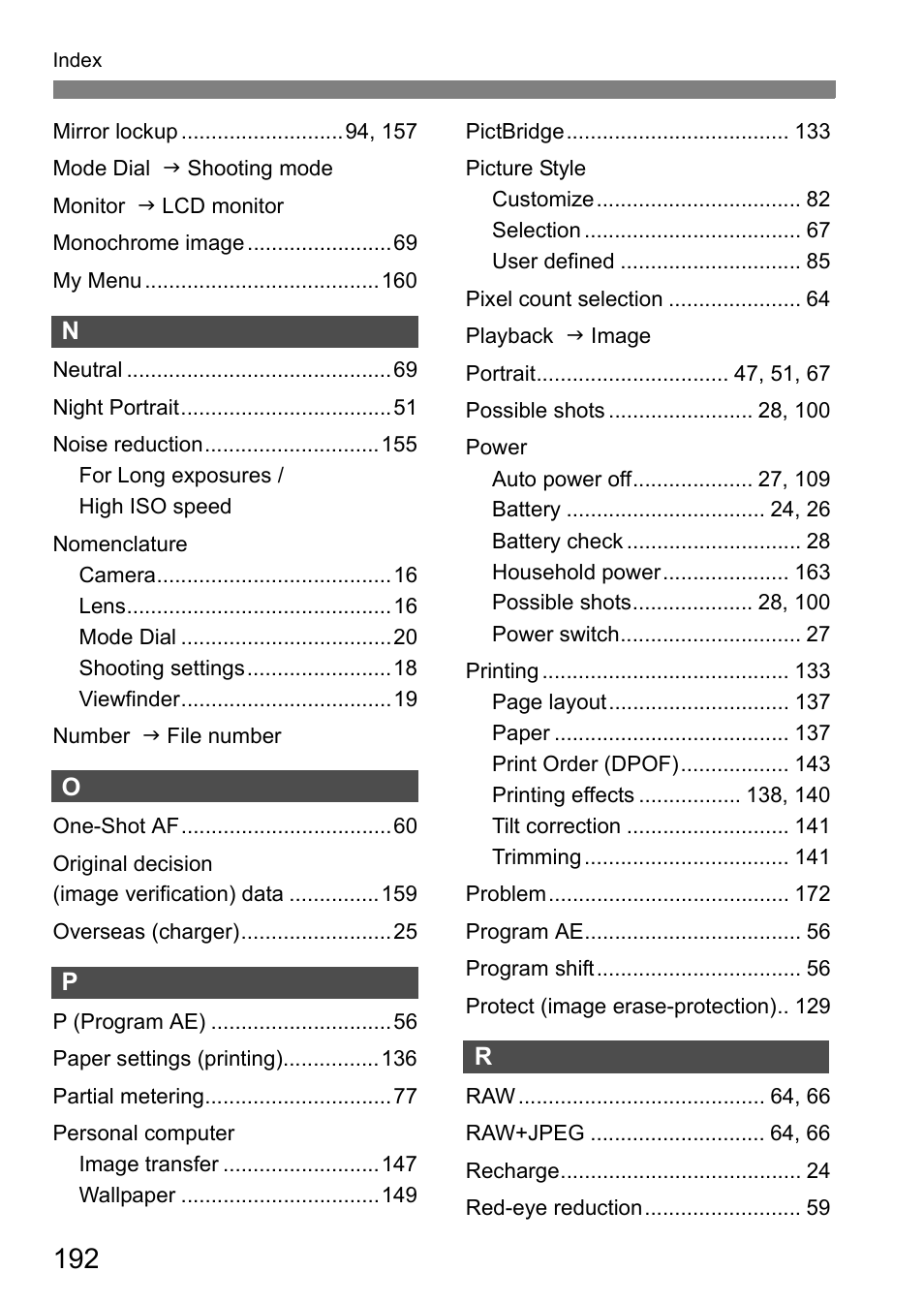 Canon EOS 450D User Manual | Page 192 / 196