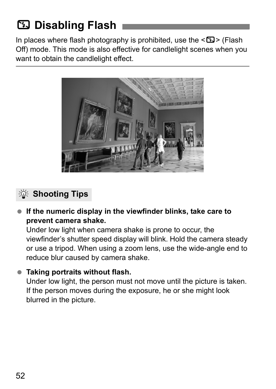 7 disabling flash | Canon EOS 450D User Manual | Page 52 / 196