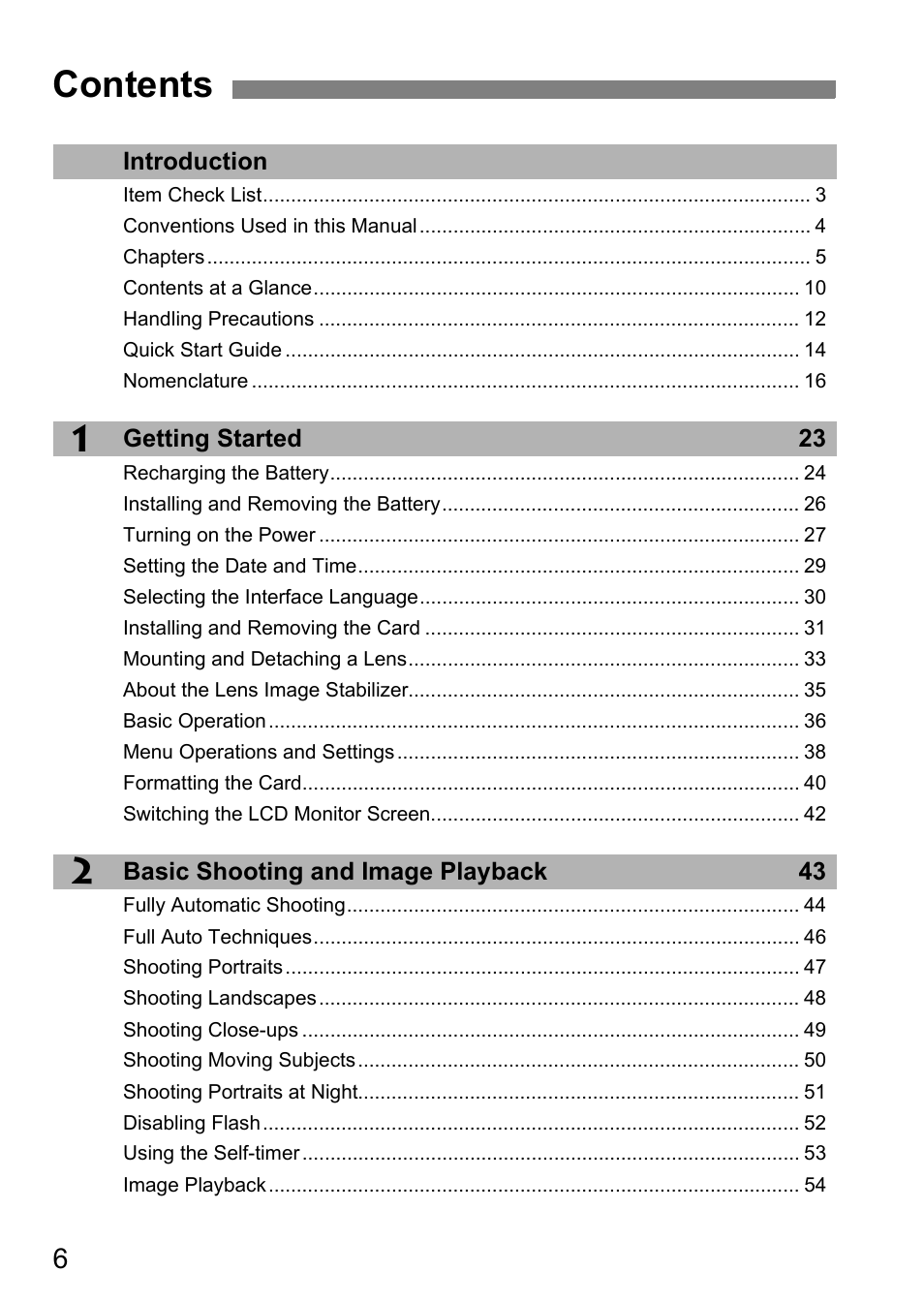 Canon EOS 450D User Manual | Page 6 / 196