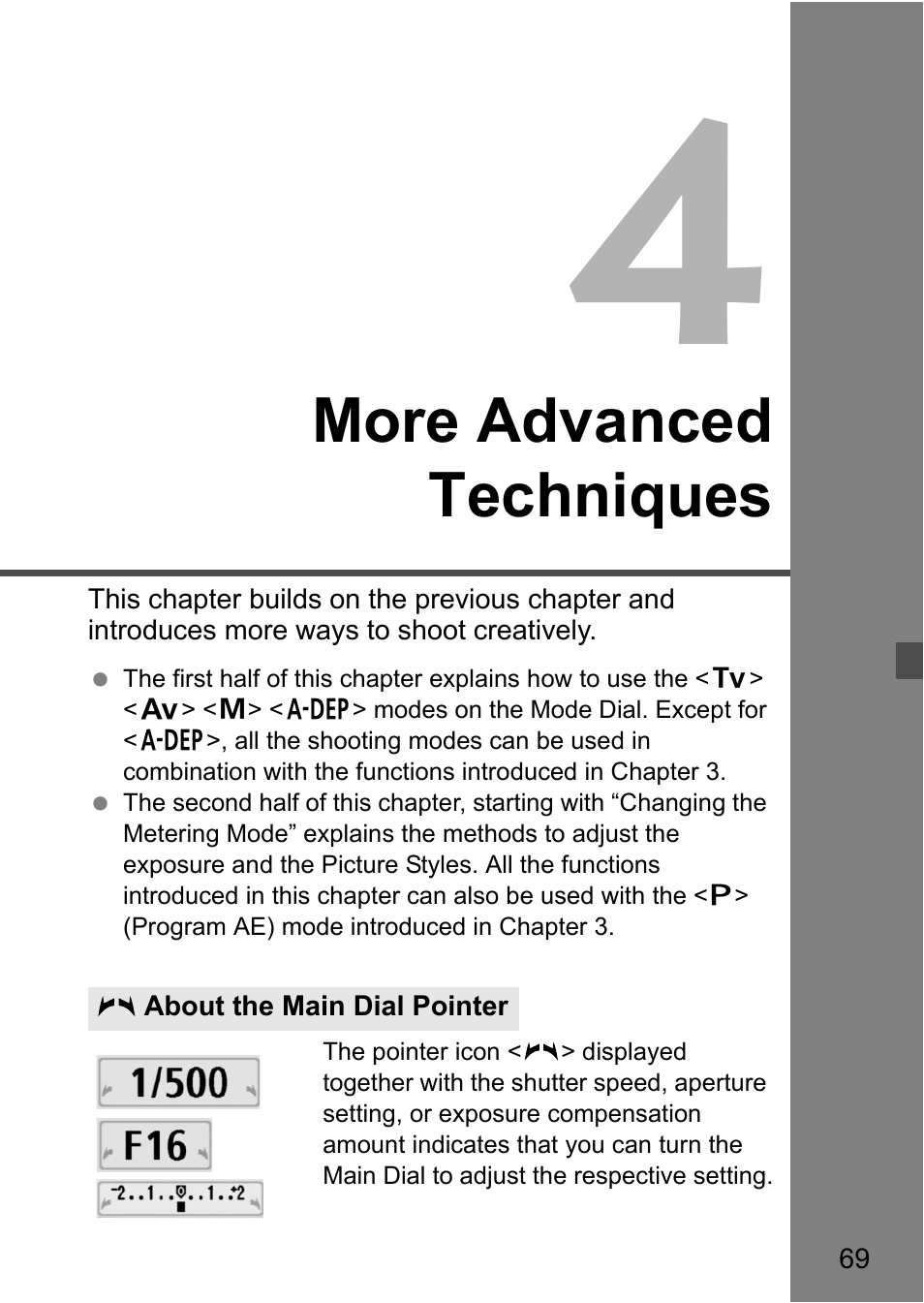 More advanced techniques | Canon EOS 450D User Manual | Page 69 / 196