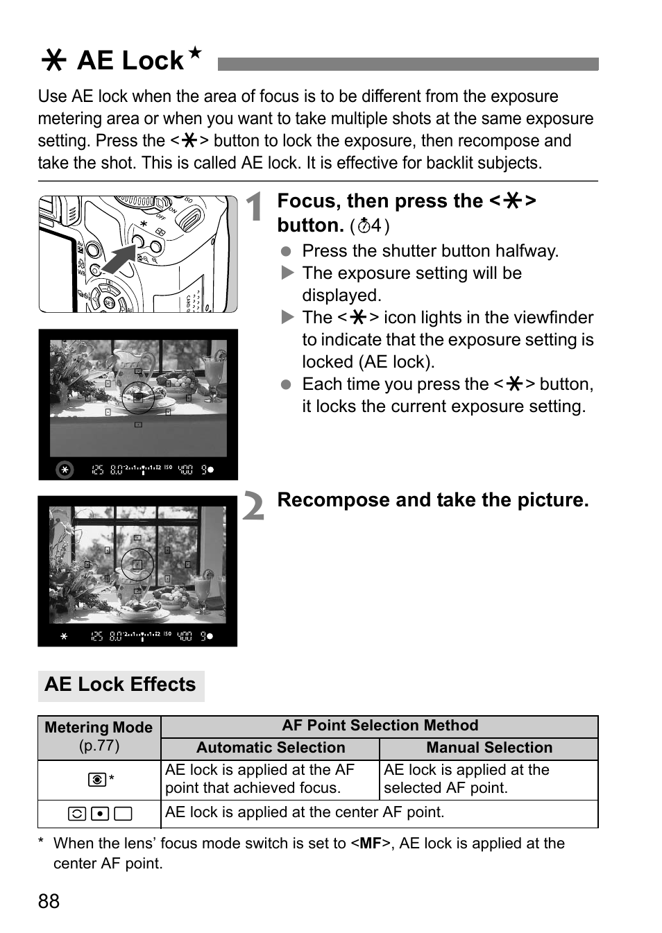 Aae lock n | Canon EOS 450D User Manual | Page 88 / 196