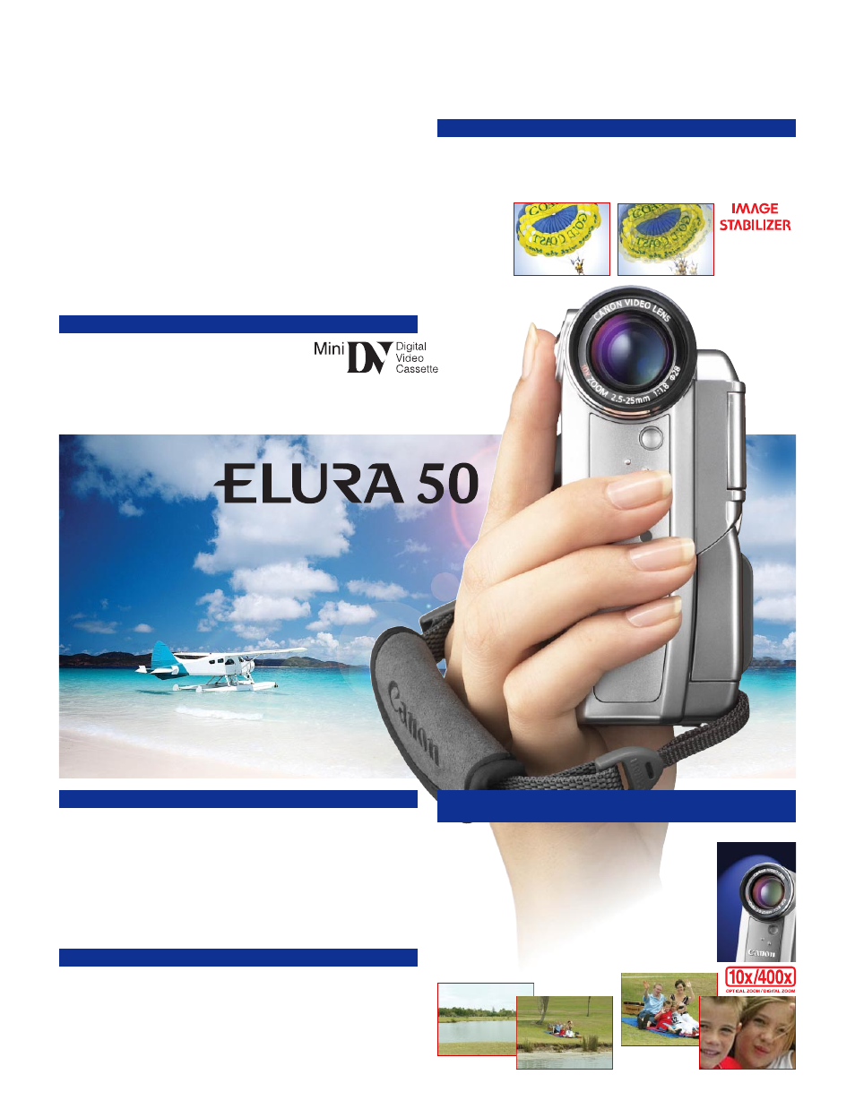 Ultra-compact design | Canon ELURA 50 User Manual | Page 2 / 6