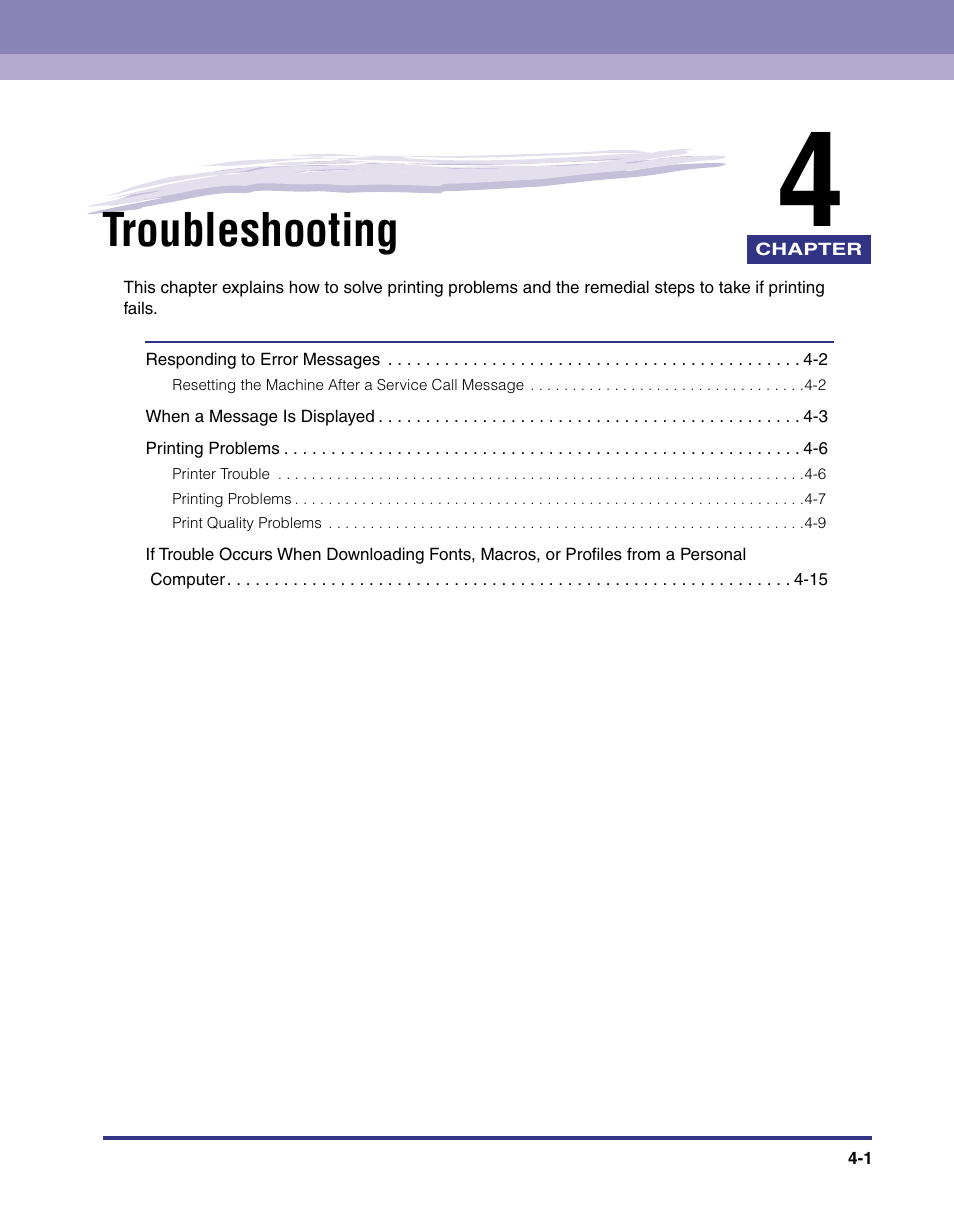 Troubleshooting | Canon imageRUNNER C3100 N User Manual | Page 77 / 158