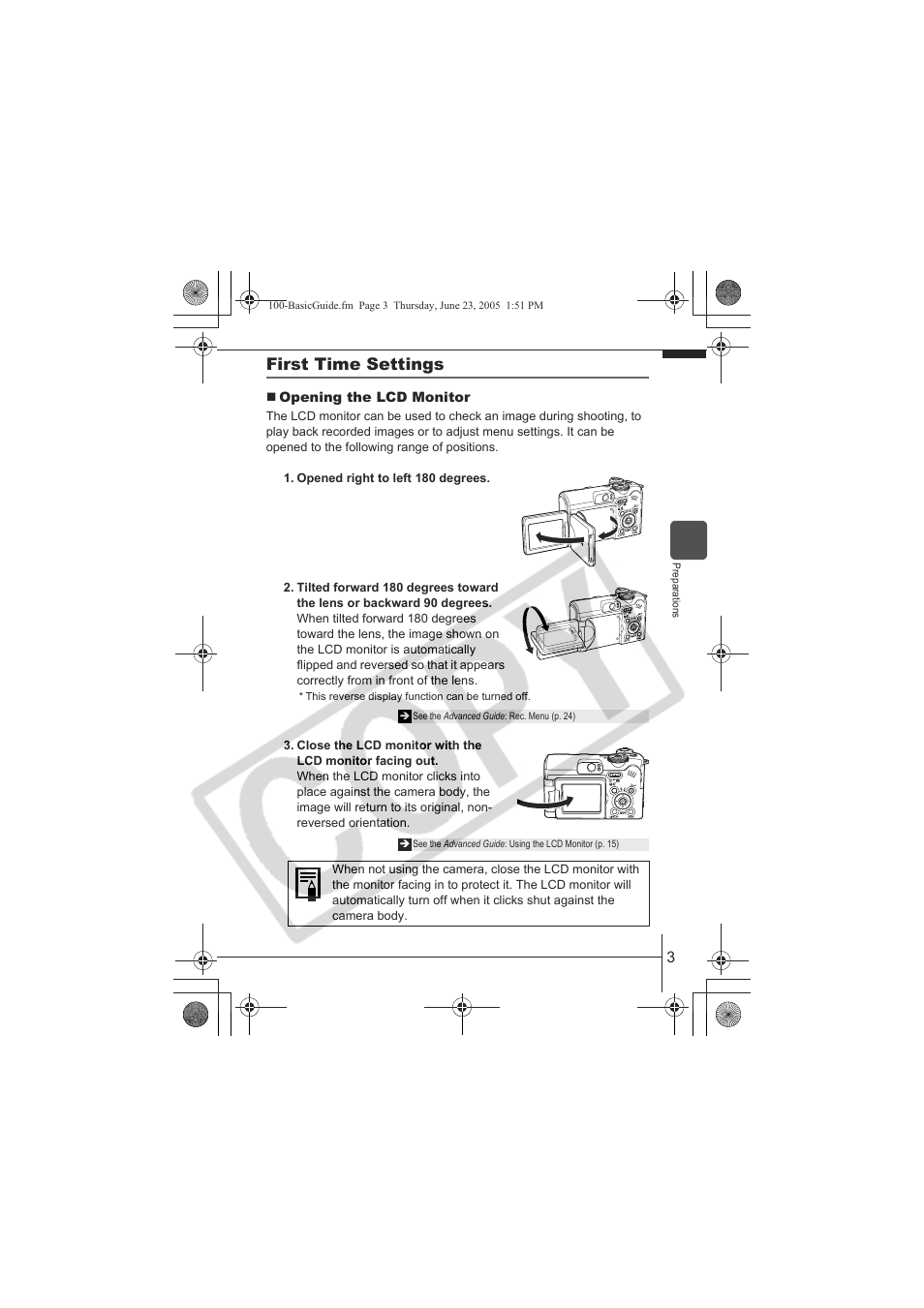 First time settings | Canon A620 User Manual | Page 5 / 26