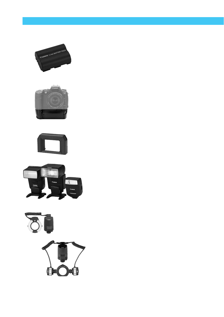 Major accessories (optional) | Canon BP-511 User Manual | Page 138 / 148