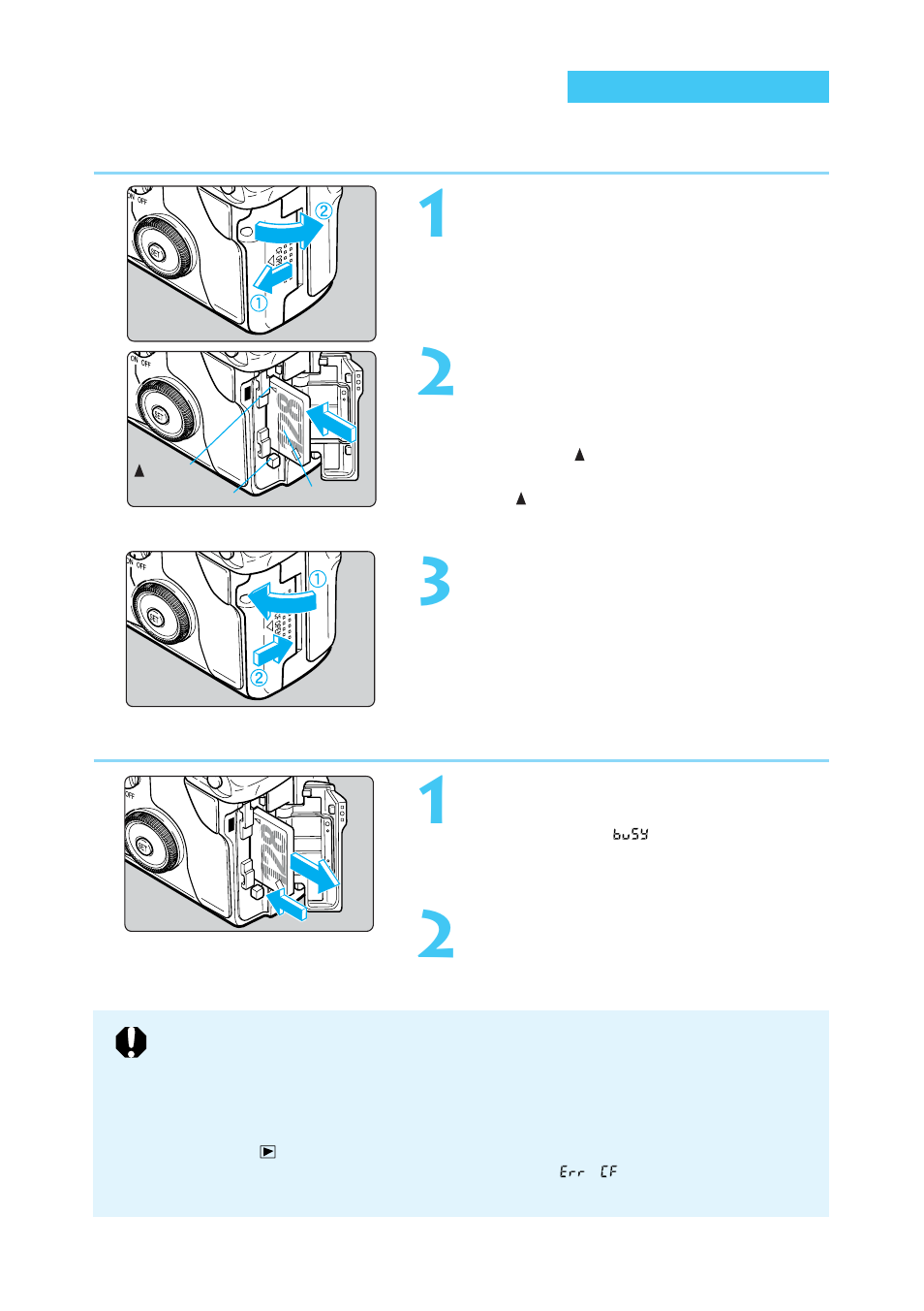 Installing a cf card | Canon BP-511 User Manual | Page 28 / 148