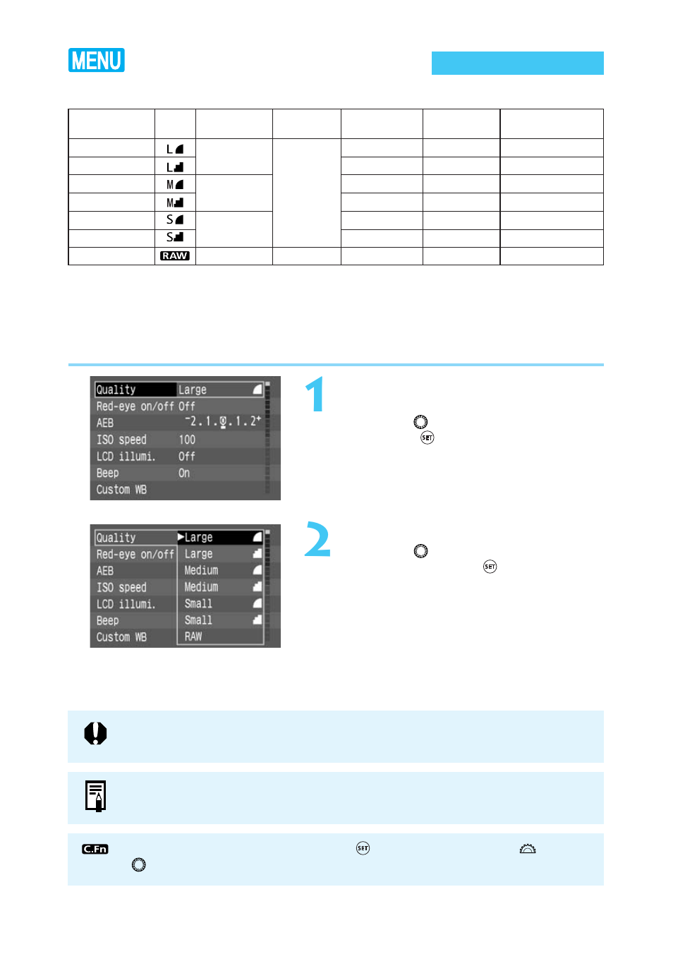 Quality selection | Canon BP-511 User Manual | Page 50 / 148