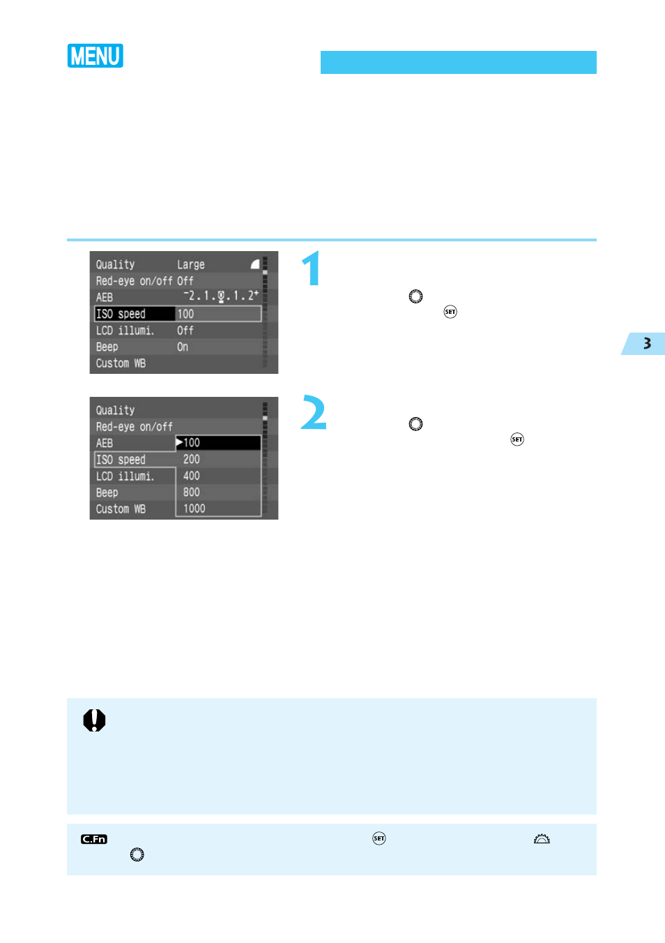 Iso speed | Canon BP-511 User Manual | Page 51 / 148