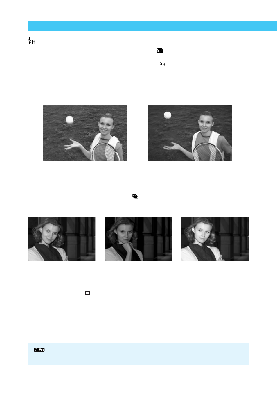 High-speed sync (fp flash), Feb (flash exposure bracketing) | Canon BP-511 User Manual | Page 94 / 148