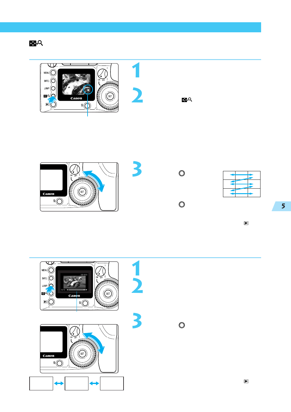 Viewing enlarged images, Jump jumping to another image | Canon BP-511 User Manual | Page 99 / 148