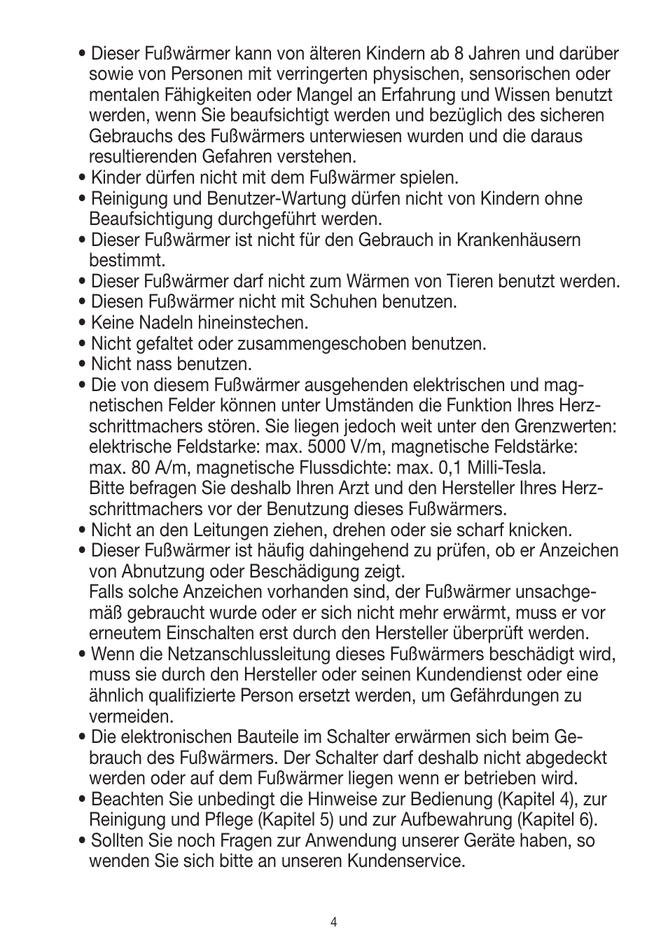 Beurer FW 20 User Manual | Page 4 / 48