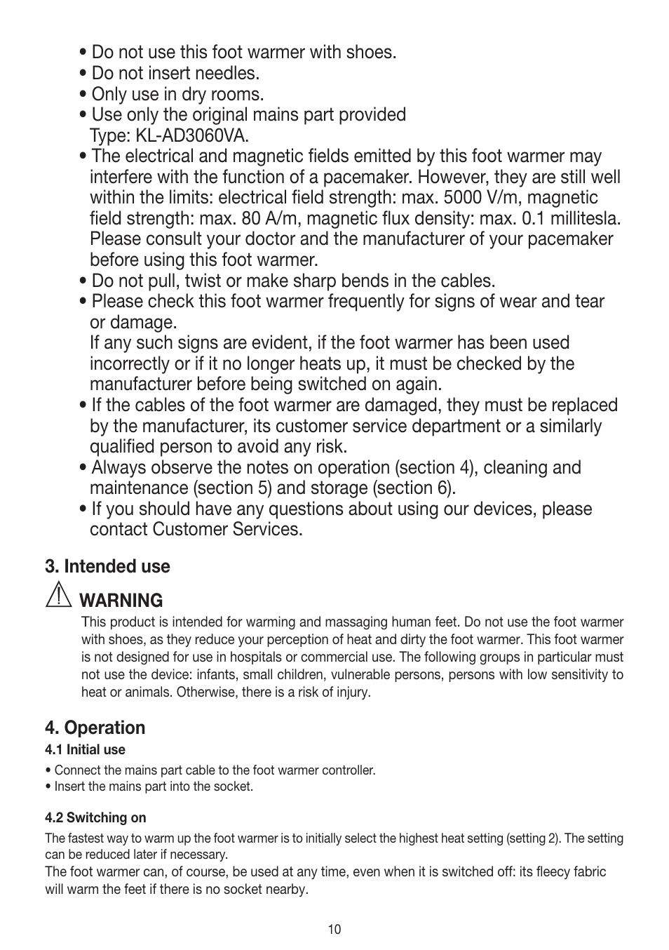 Beurer FWM 40 User Manual | Page 10 / 44
