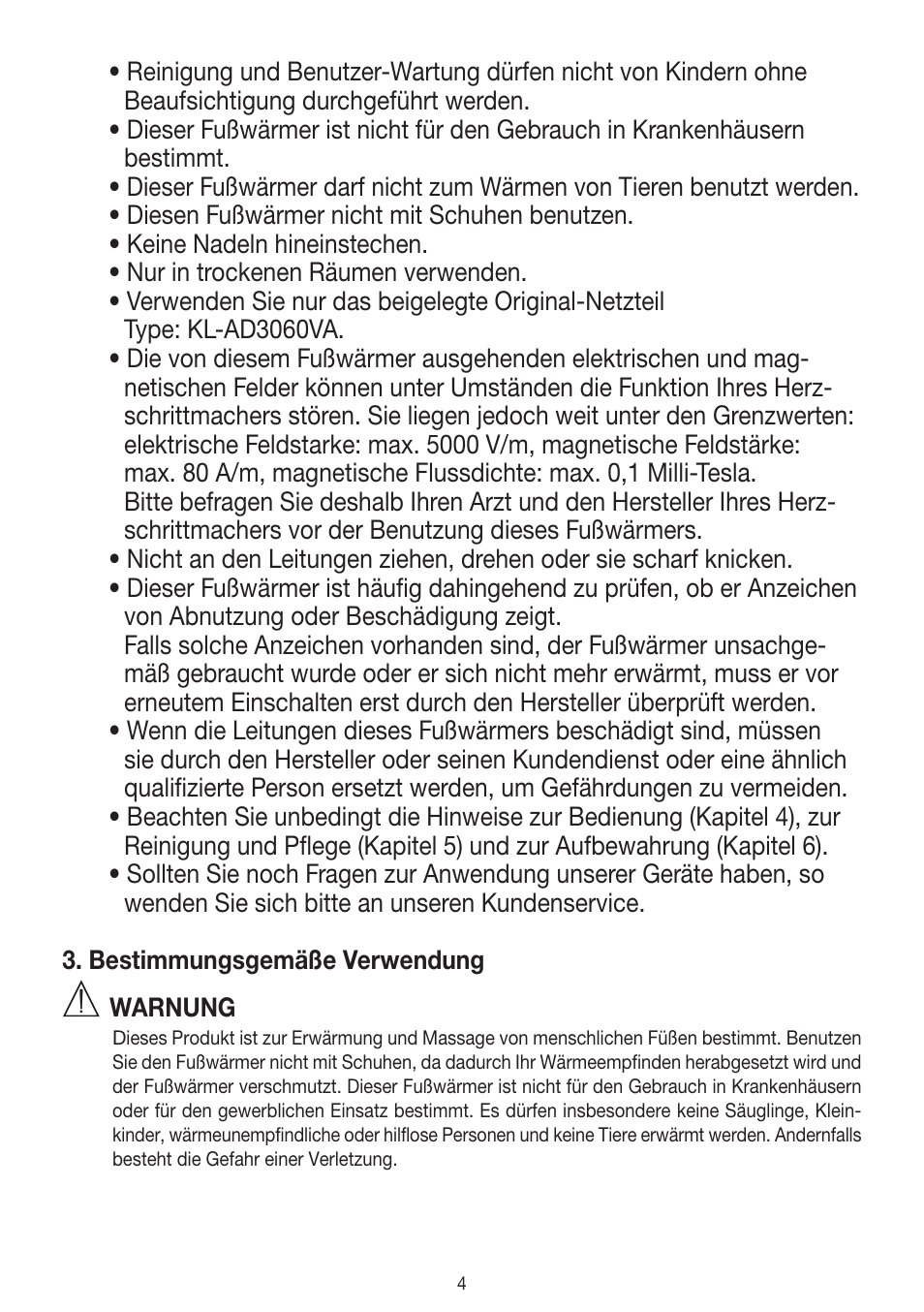 Beurer FWM 40 User Manual | Page 4 / 44