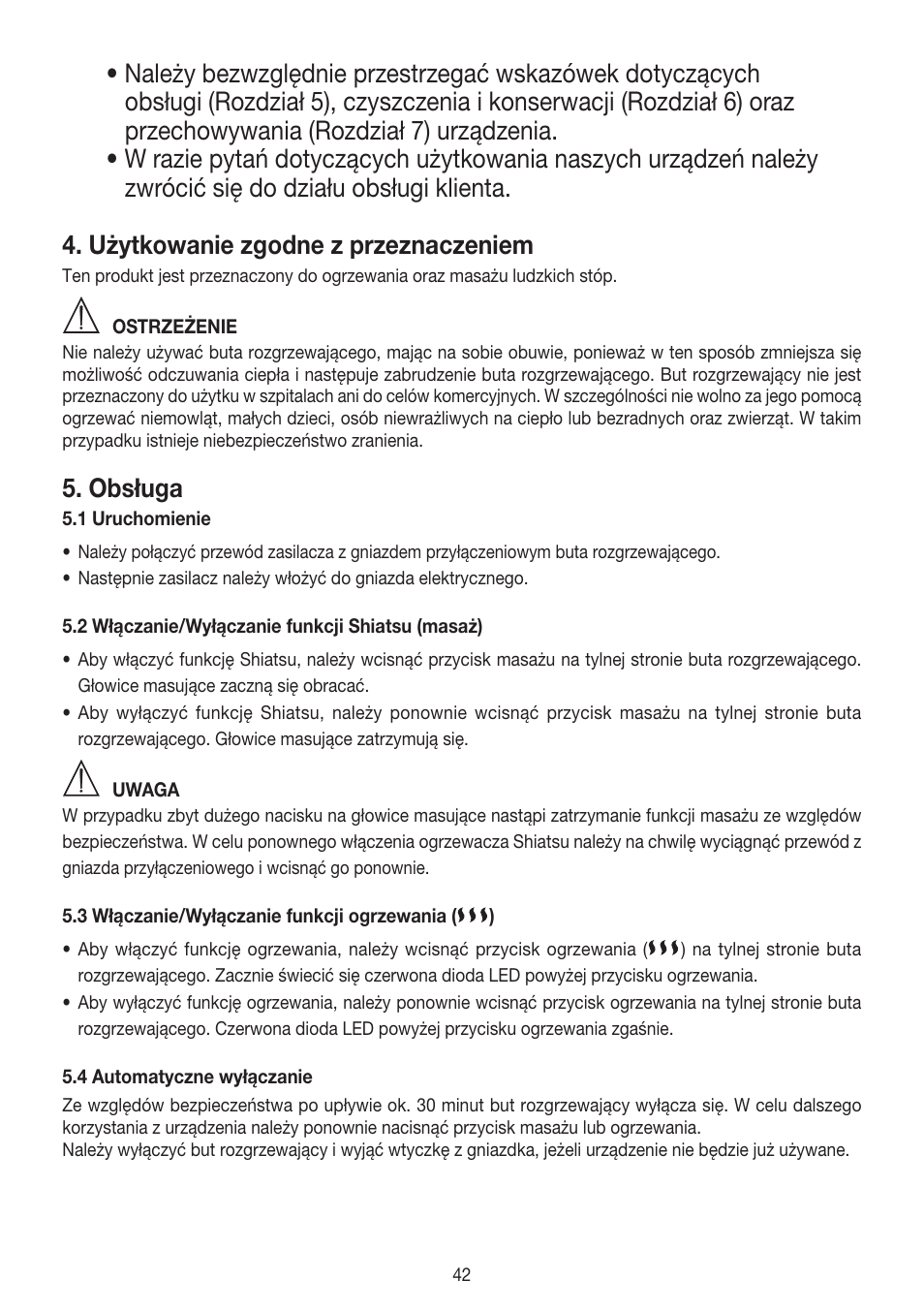 Obsługa | Beurer FWM 50 User Manual | Page 42 / 44