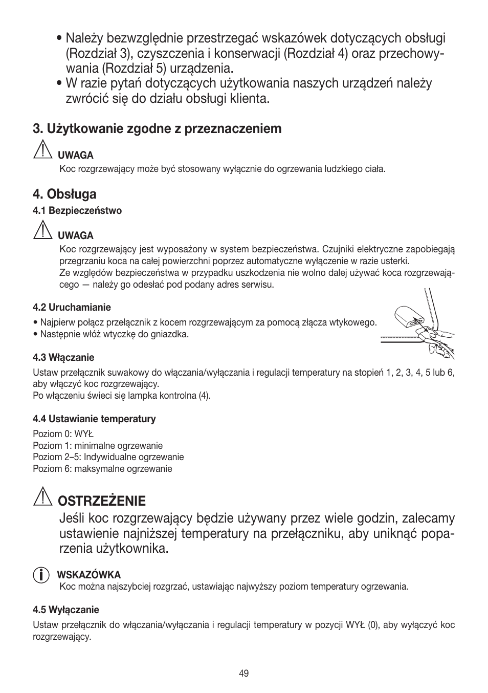 Obsługa | Beurer HD 100 User Manual | Page 49 / 52