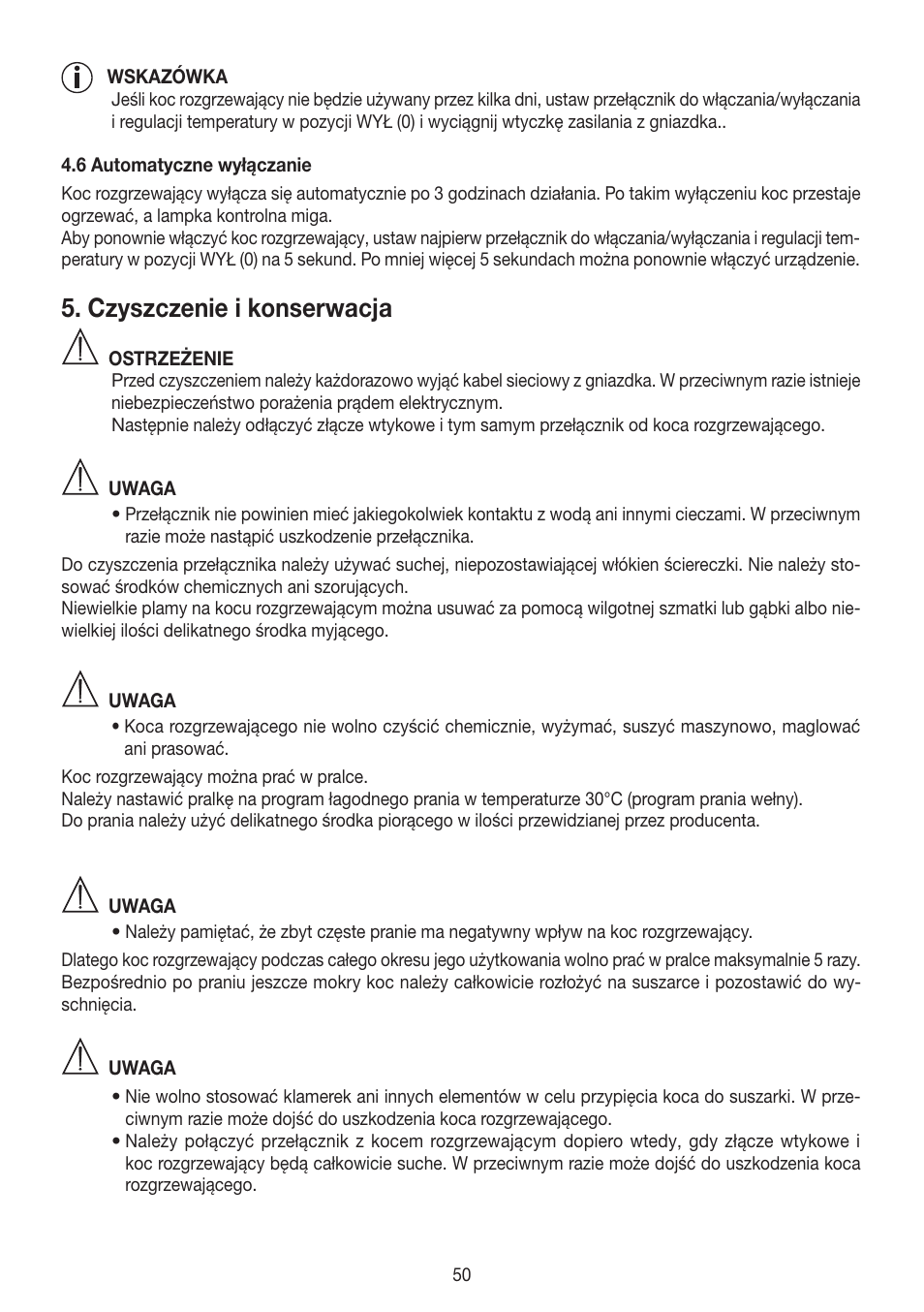 Czyszczenie i konserwacja | Beurer HD 100 User Manual | Page 50 / 52