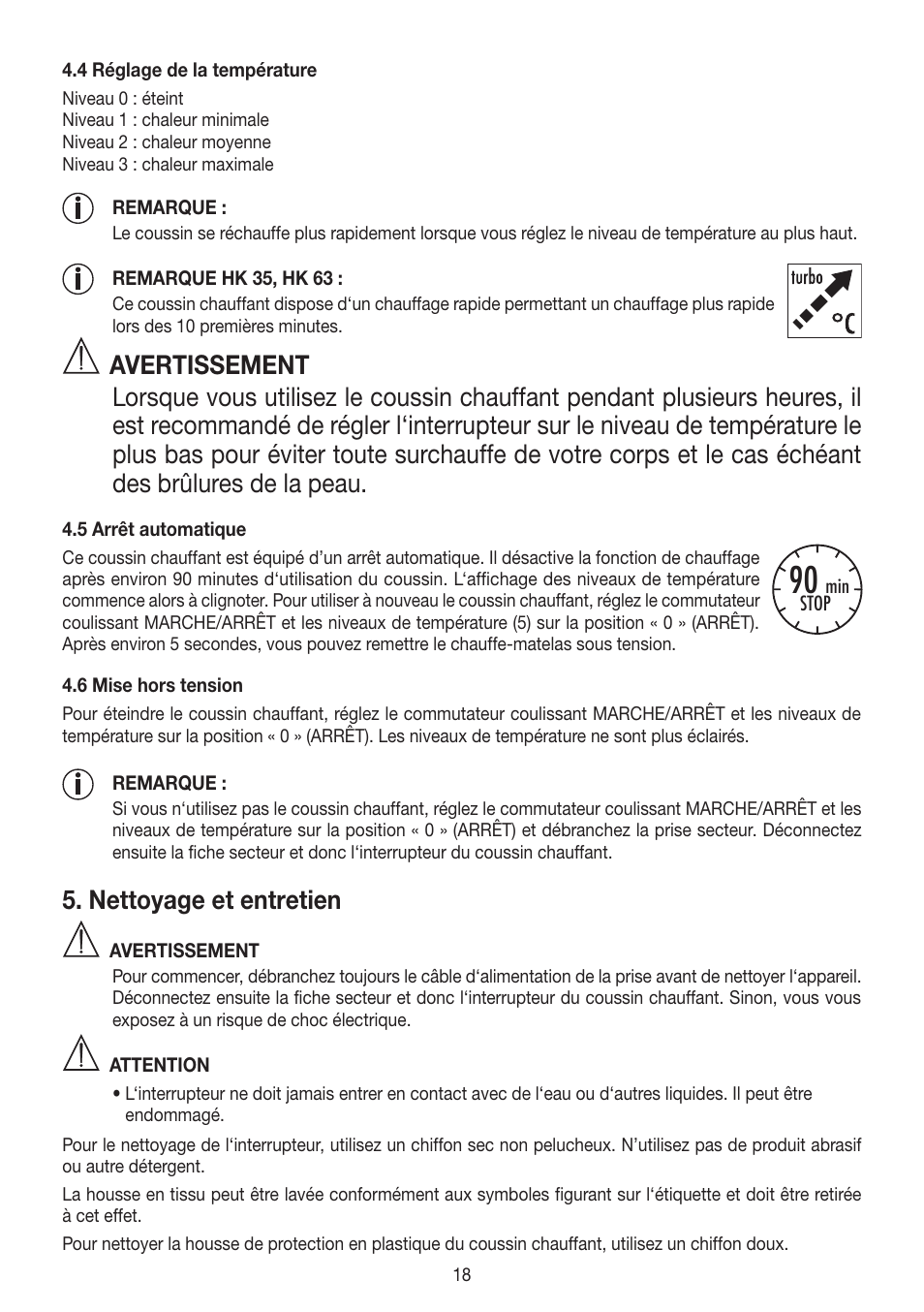 Nettoyage et entretien | Beurer HK 25 User Manual | Page 18 / 52