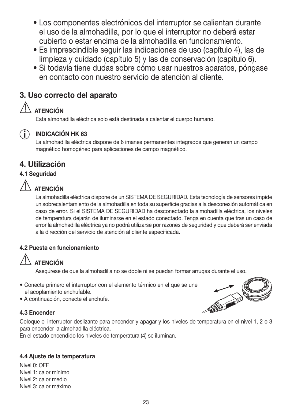 Utilización | Beurer HK 25 User Manual | Page 23 / 52