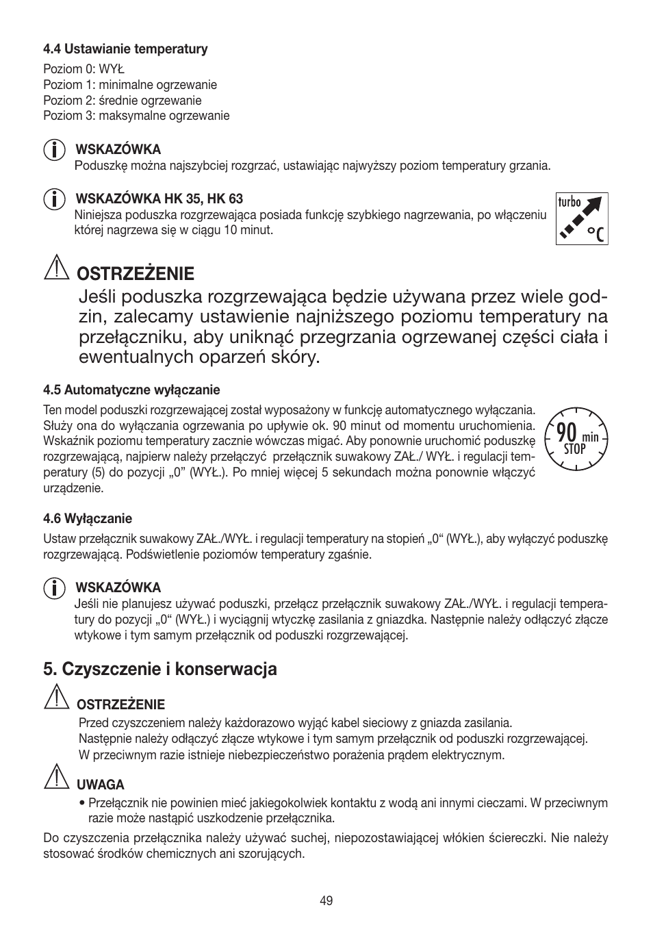 Czyszczenie i konserwacja | Beurer HK 25 User Manual | Page 49 / 52