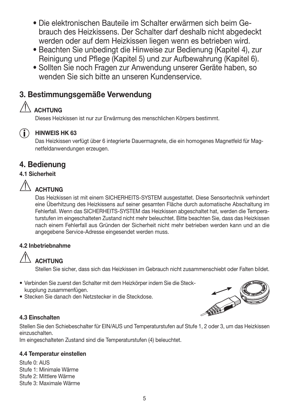 Bedienung | Beurer HK 25 User Manual | Page 5 / 52