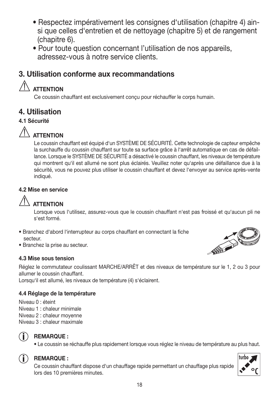 Utilisation | Beurer HK 45 Cosy User Manual | Page 18 / 52