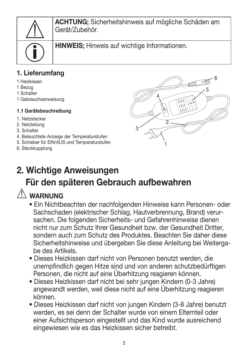 Beurer HK 45 Cosy User Manual | Page 3 / 52