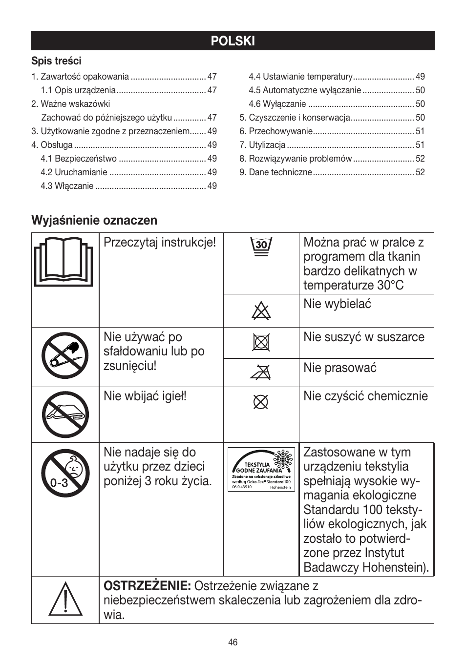 Beurer HK 45 Cosy User Manual | Page 46 / 52