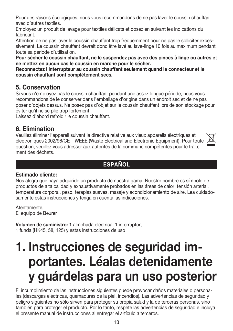 Beurer HK 45 Cosy User Manual | Page 13 / 20