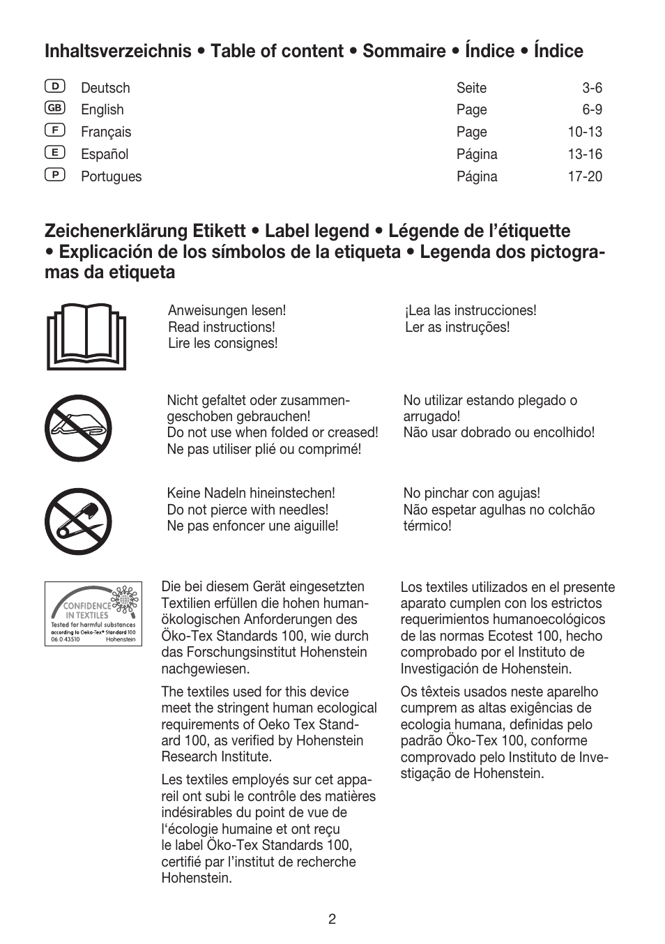 Beurer HK 45 Cosy User Manual | Page 2 / 20