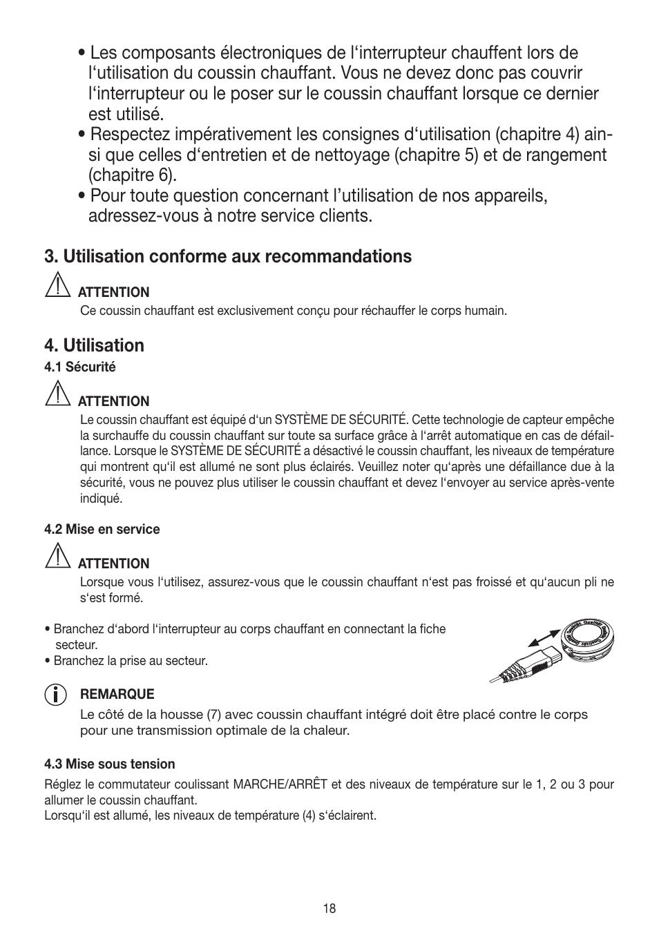 Utilisation | Beurer HK 48 Cosy User Manual | Page 18 / 56