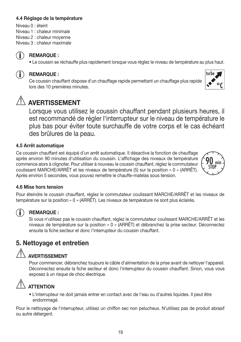 Nettoyage et entretien | Beurer HK 48 Cosy User Manual | Page 19 / 56