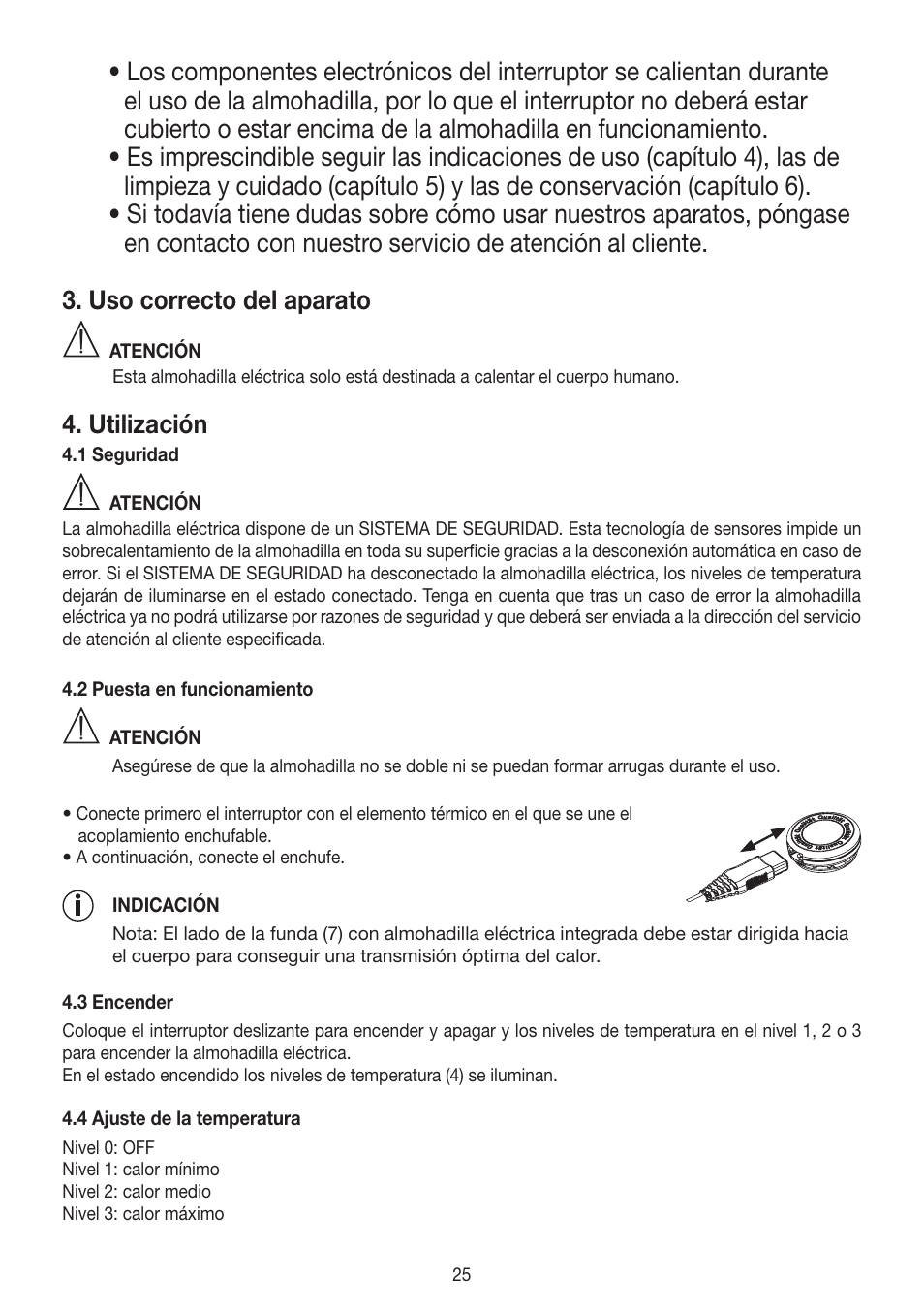 Utilización | Beurer HK 48 Cosy User Manual | Page 25 / 56